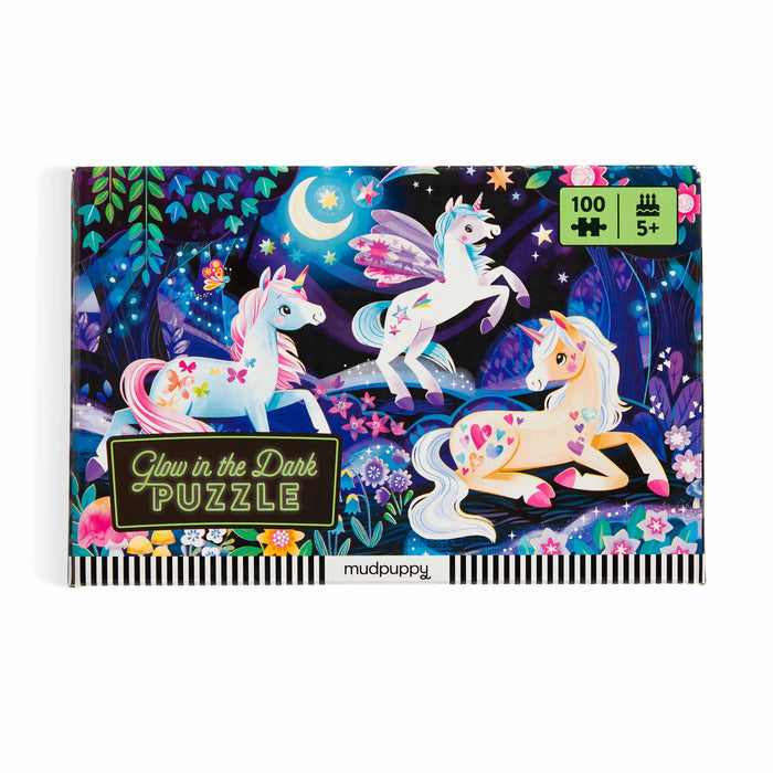 Mudpuppy Unicorn Glow in the Dark Puzzle-100pc Multi-Coloured