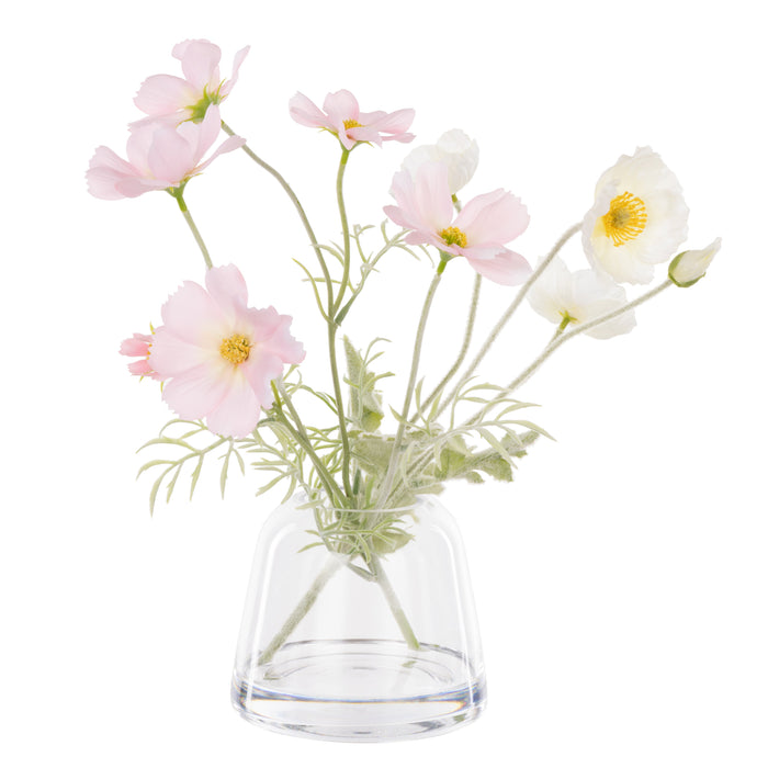 Rogue Poppy Cosmos Mix - Giselle Vase Cream & Pink