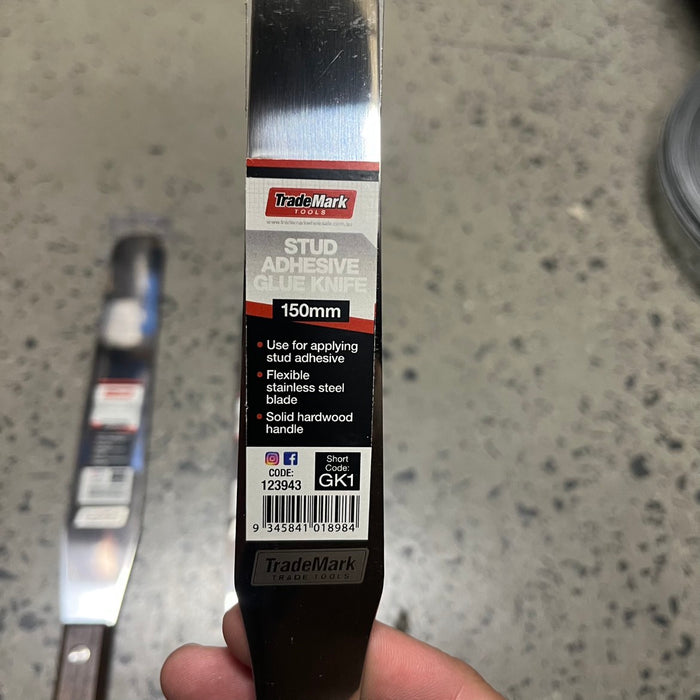Trademark Wallboard Glue Knife 200mm Stainless Steel Square Edge Blade