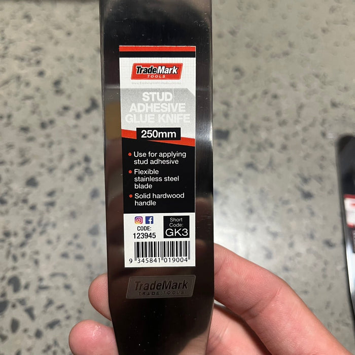 Trademark Wallboard Glue Knife 200mm Stainless Steel Square Edge Blade