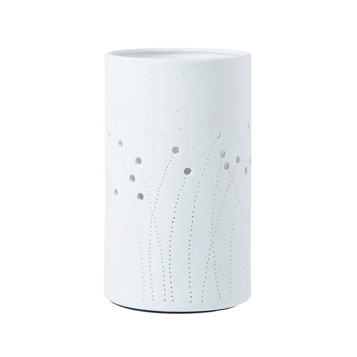 Emporium Cylinder Lamp- Cutout White