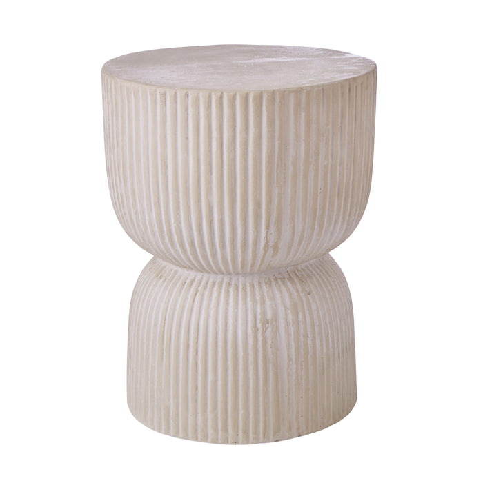 Amalfi Etta Side Table/Stool Cream Wash