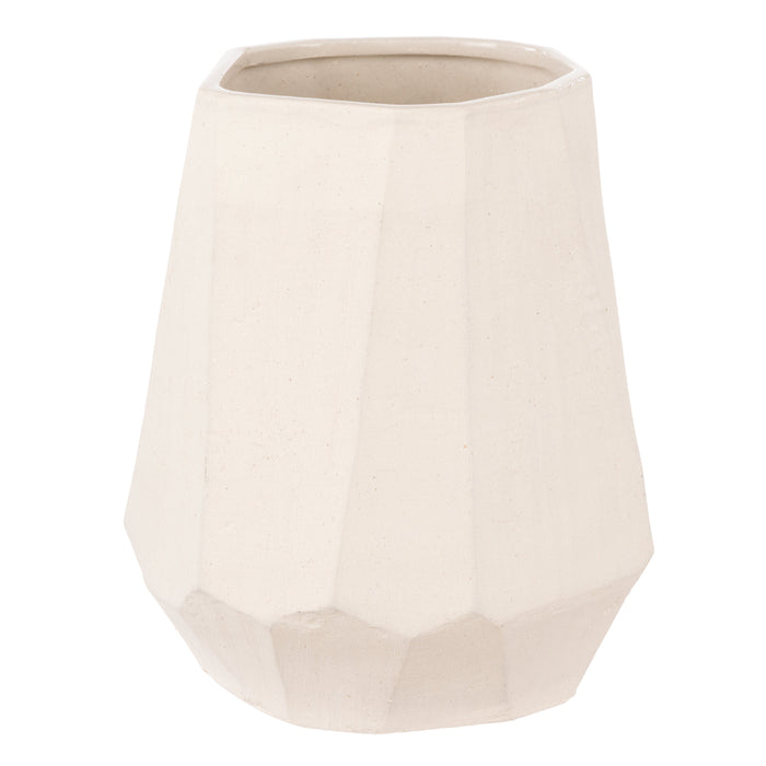 Amalfi Ellison Faceted Vase Medium Natural