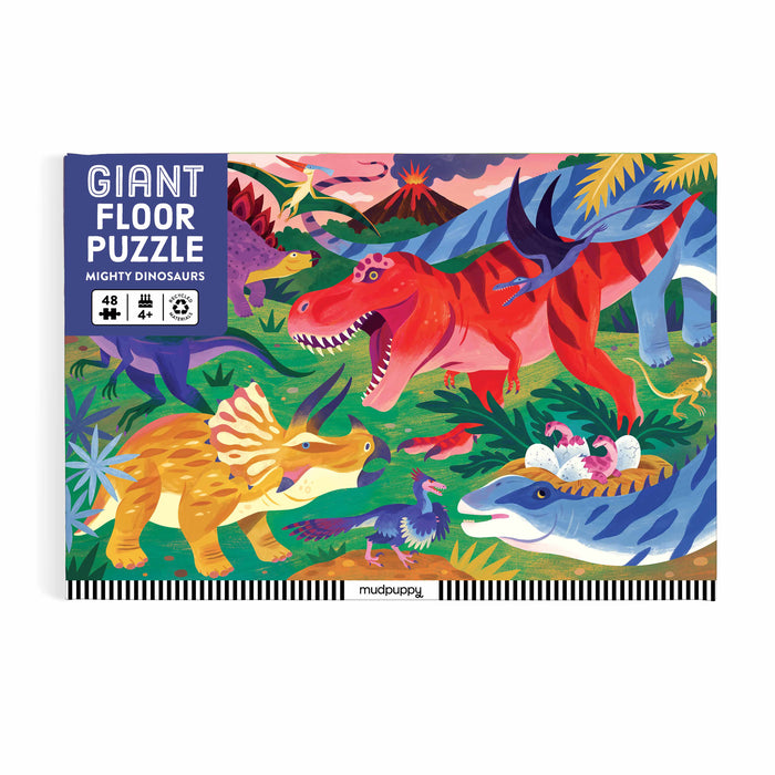 Mudpuppy Mighty Dinosaurs Giant Floor Puzzle - 48pcs Multi-Coloured