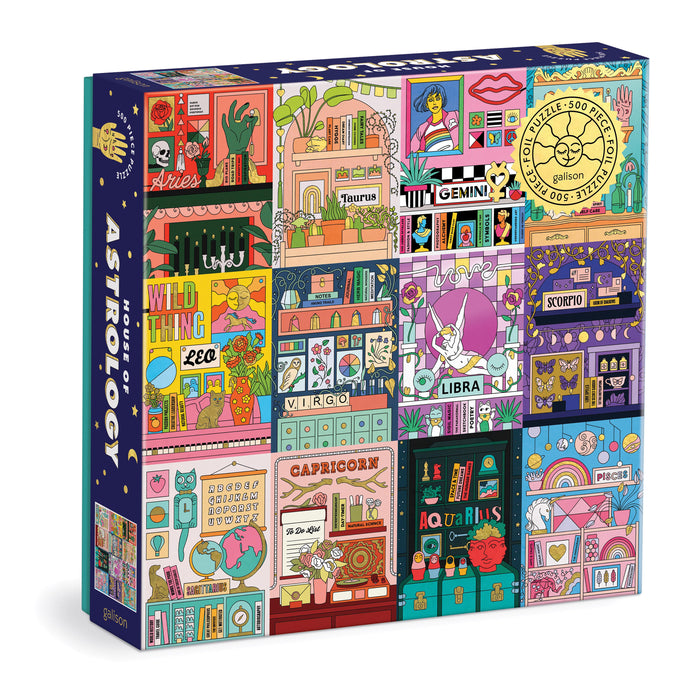 Galison House of Astrology Foil Puzzle 500pcs Multi-Coloured