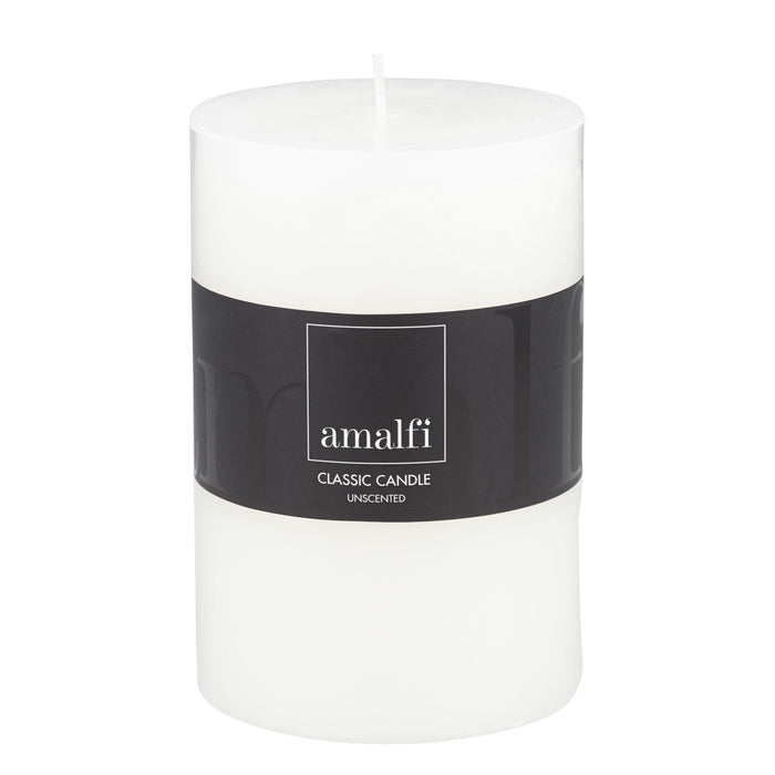 Amalfi Classic Unscented Wide Pillar Candle White