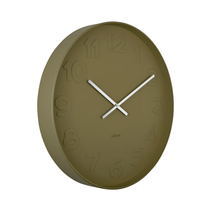 Karlsson Mr Green Wall Clock Moss Green 38x38x6cm