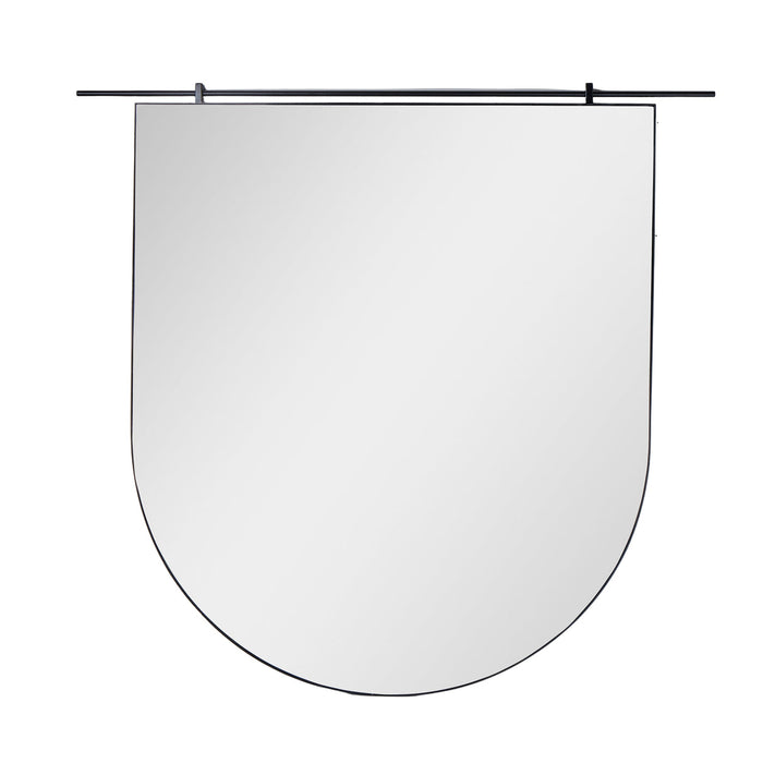 Amalfi Arch Circle Wall Mirror Black