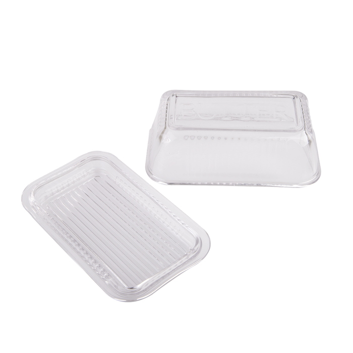 GLASS BUTTER DISH