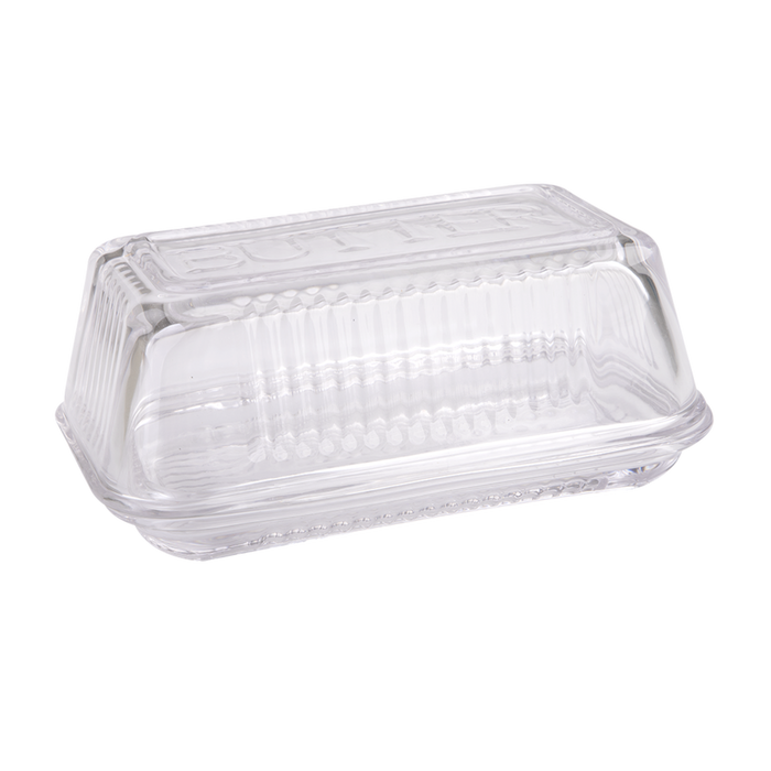 GLASS BUTTER DISH
