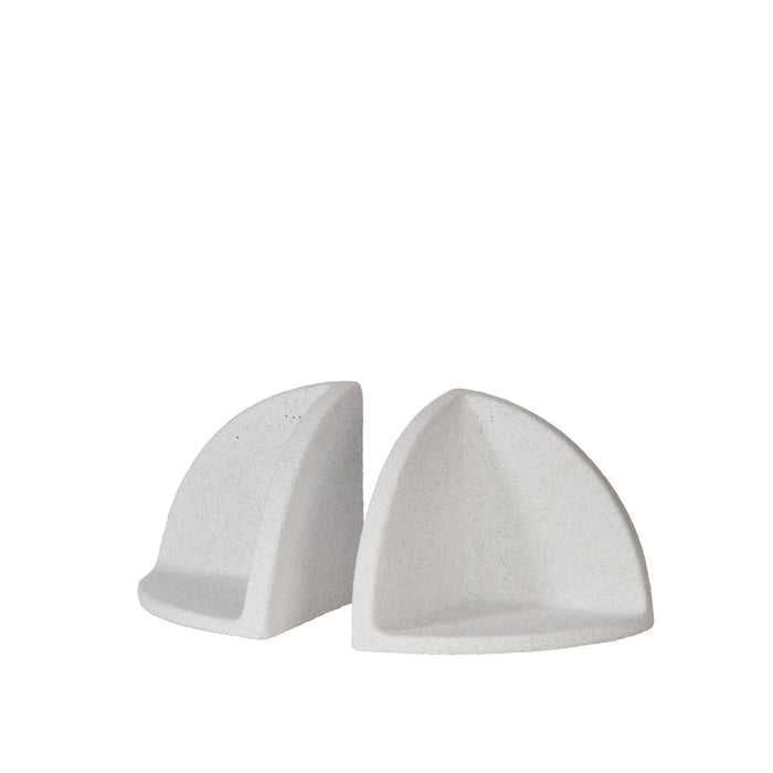 Emporium Oliver Bookends 2pcs Set White