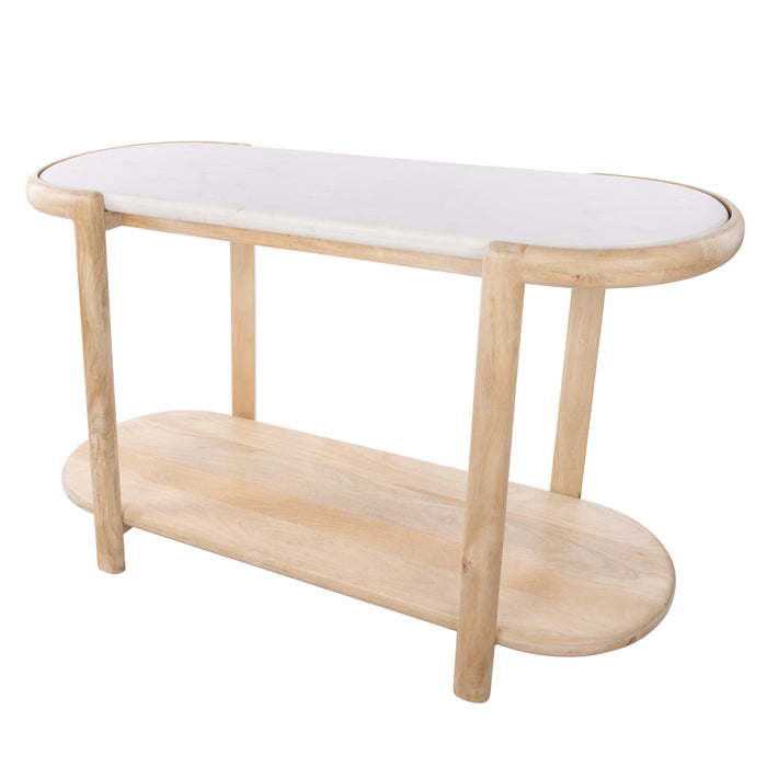 Grand Designs Ashton Console White & Bleached Wood