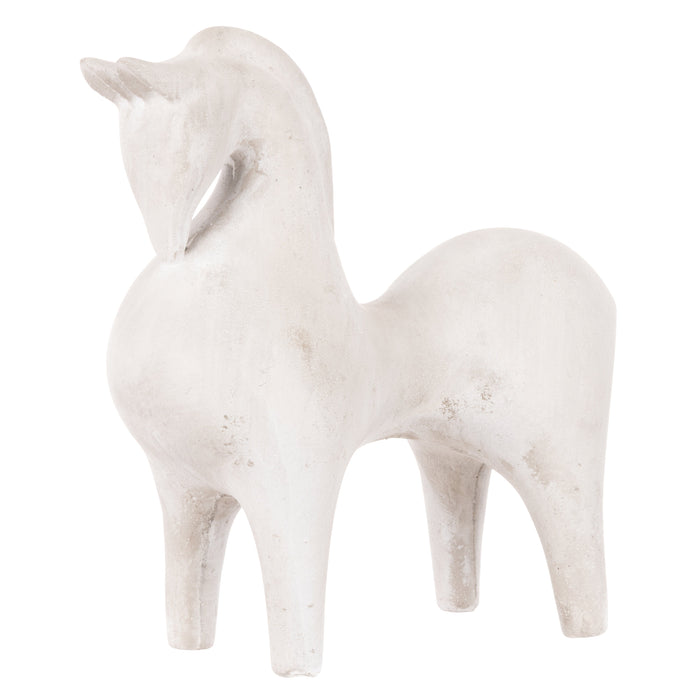 Academy Hercules Horse Sculpture Cement Grey