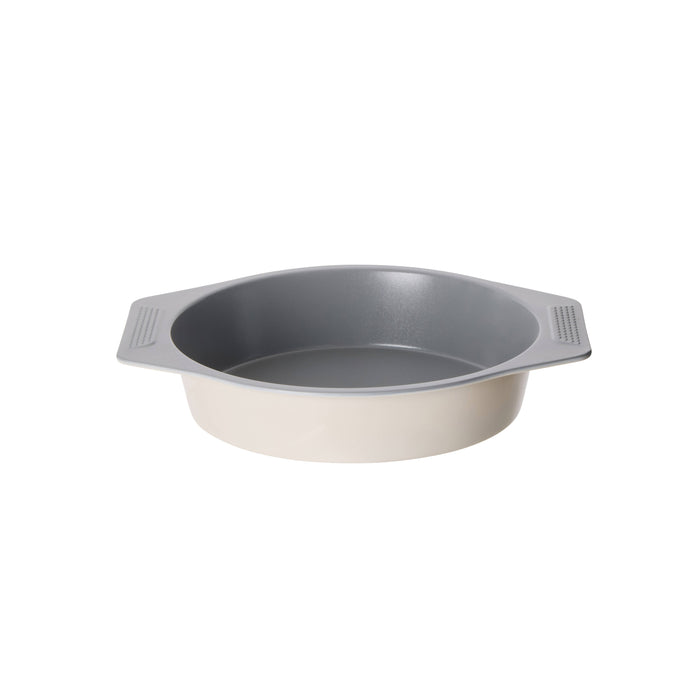 Davis & Waddell Ceramic Non-Stick Round Baking Pan Cream