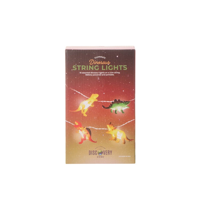 Discovery Zone Illuminate String Lights - Dinosaurs Multi-Coloured