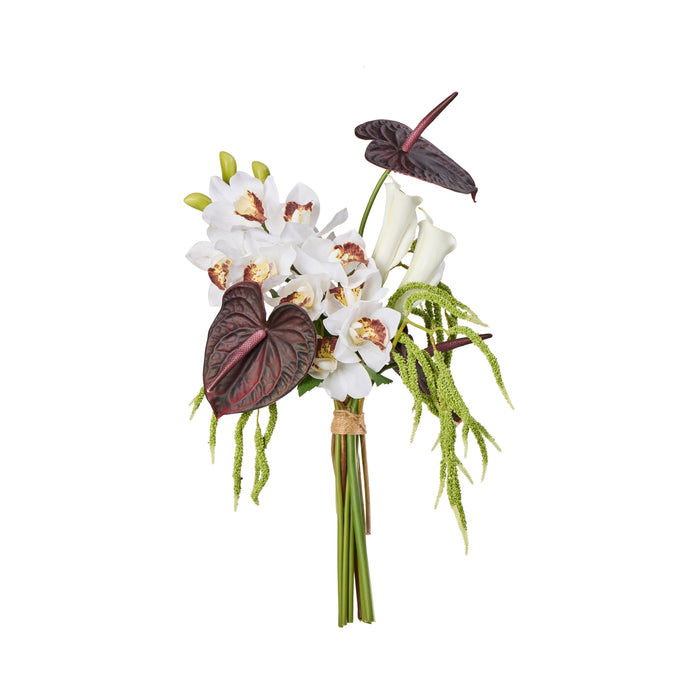 Rogue Anthurium Lily Mix Bouquet White & Purple