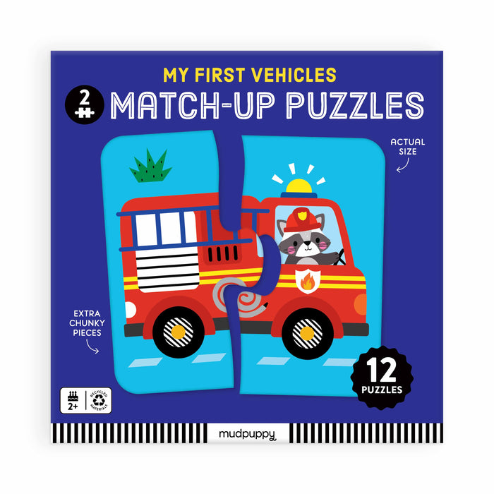 Mudpuppy My First Vehicles Match-up Puzzles-2pcs Multi-Coloured