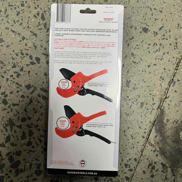MVRK Dual Gear 63mm Ratchet Pipe Cutters