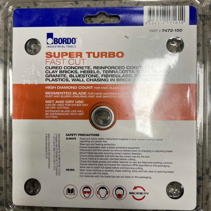 Bordo Turbo Fast Cut Blade 7472