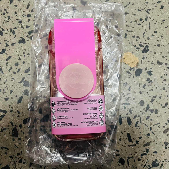 Oasis Kid's Tritan Juice Box W/Straw 300Ml - Pink