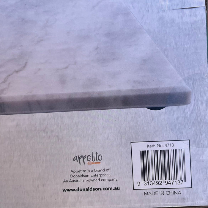 NEW MARBLE PASTRY BOARD Rolling Slab Cutting Cheese Platter Plate Tray 40 x 30CM