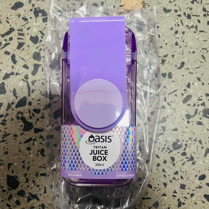 Oasis Kid's Tritan Juice Box W/Straw 300Ml - Lavender