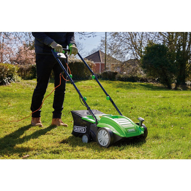 DRAPER 230V 2-in-1 Lawn Aerator and Scarifier, 320mm, 1500W