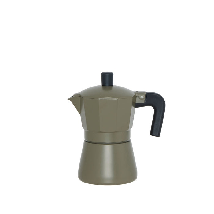 Leaf & Bean Piazza Stovetop Espresso Maker 3 Cups Mid Green