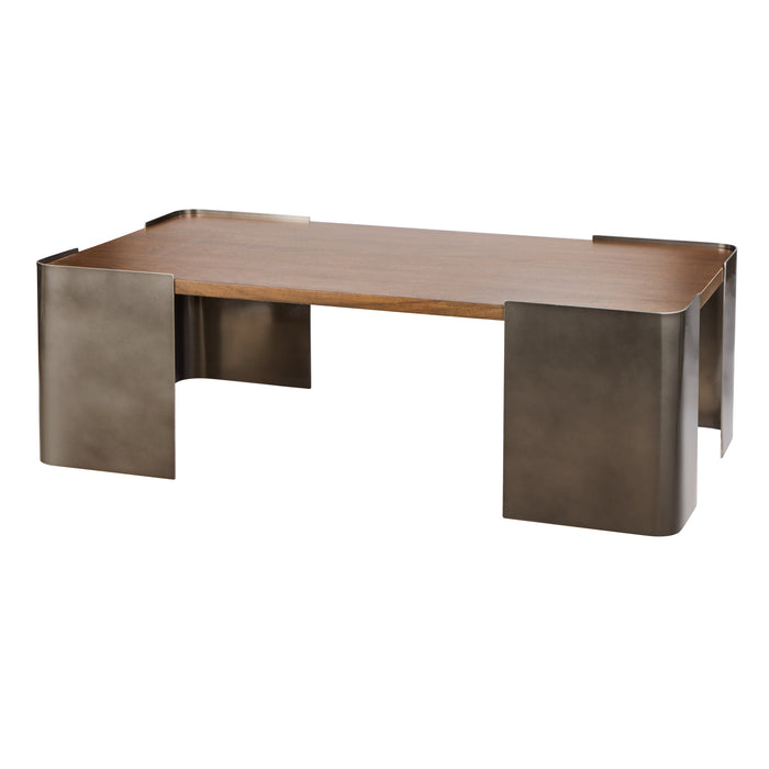 Grand Designs Asher Coffee Table Gunmetal & Walnut