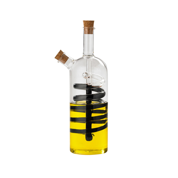 Davis & Waddell Spiral Oil and Vinegar Bottle Clear & Natural