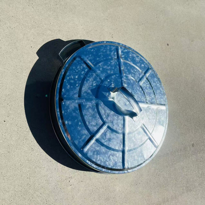 Oates - Galvanized Bin and Lockable Lid - (55 Liter) & (76 Liter)