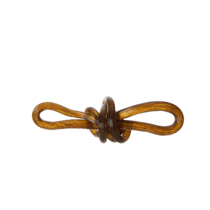 Amalfi Billie Glass Knot Sculpture Deep Brown