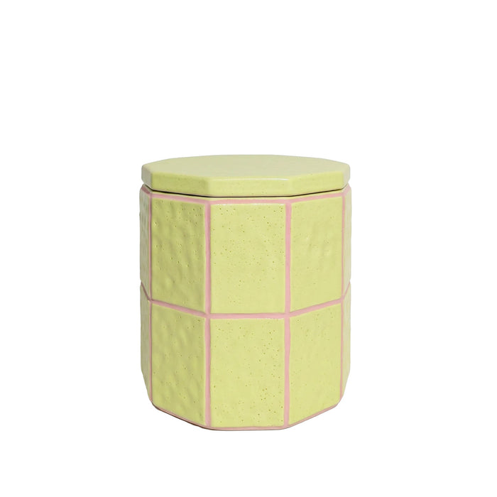 Emporium Sadie Tile Collection Cannister Green & Pink