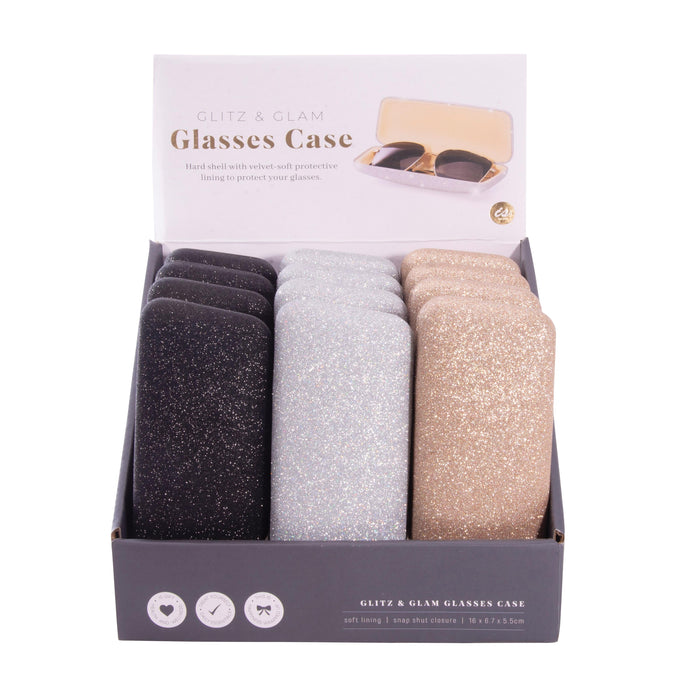 isGift Glasses Case - Glitz & Glam CDU 12pcs/3 Assorted