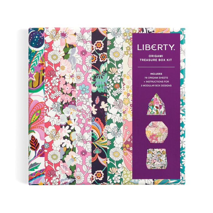 Galison Liberty Origami Treasure Box Kit Multi-Coloured