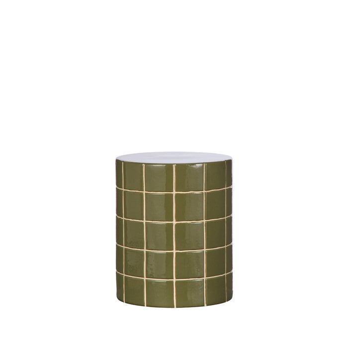 Amalfi Hugo Side Table Green & Off White