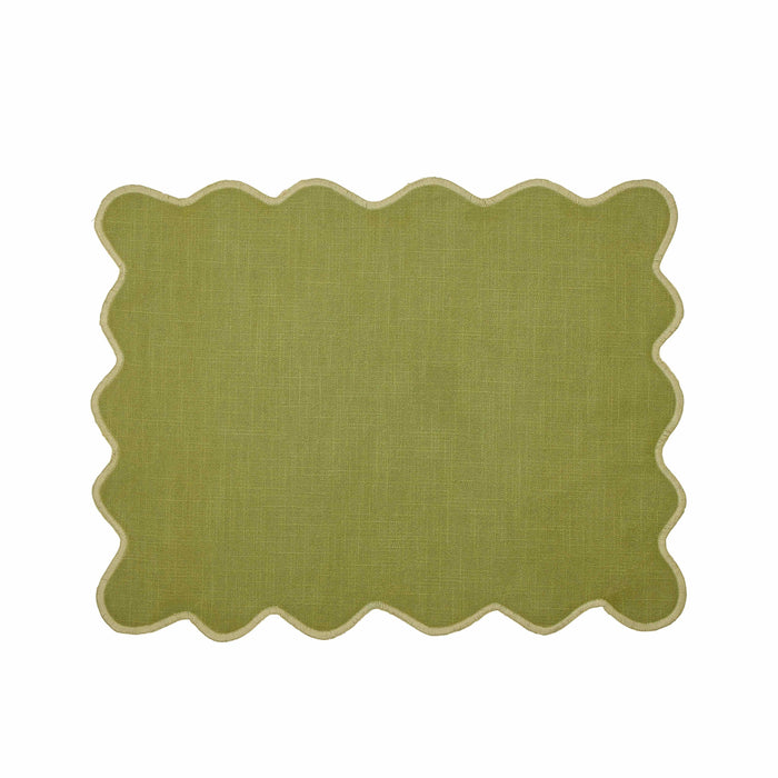 Emporium Neo Scalloped Placemat Green & Lime