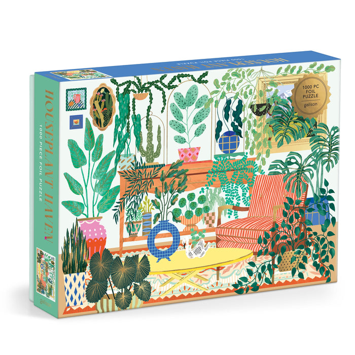 Galison Houseplant Haven Foil Puzzle - 1000pc Multi-Coloured