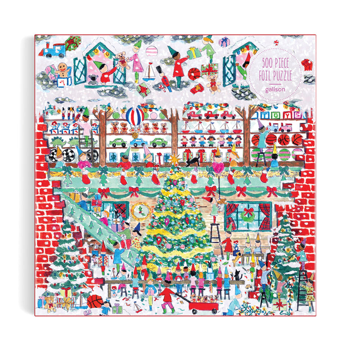Galison Michael Storrings Toy Workshop Foil Puzzle 500pcs Multi-Coloured