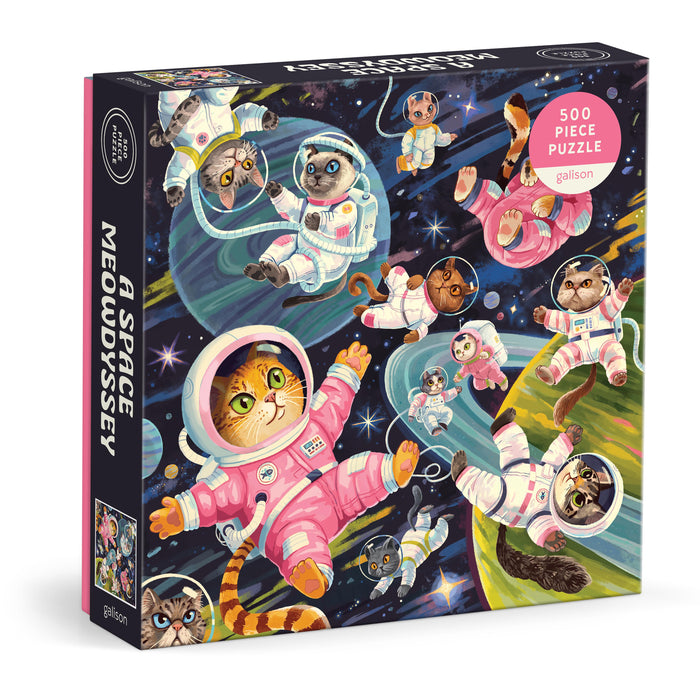 Galison A Space Meowdyssey Puzzle - 500pc Multi-Coloured