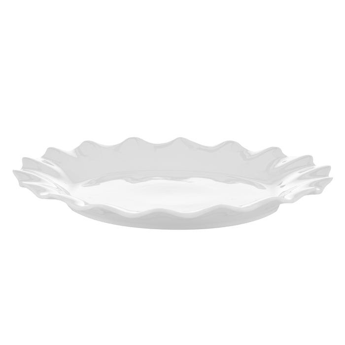 Society Home Macy Porcelain Round Platter White