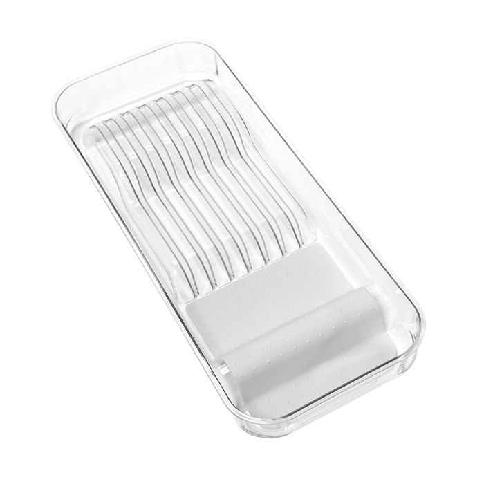 CLEAR SOFT GRIP IN-DRAWER KNIFE ORGANISER GREY