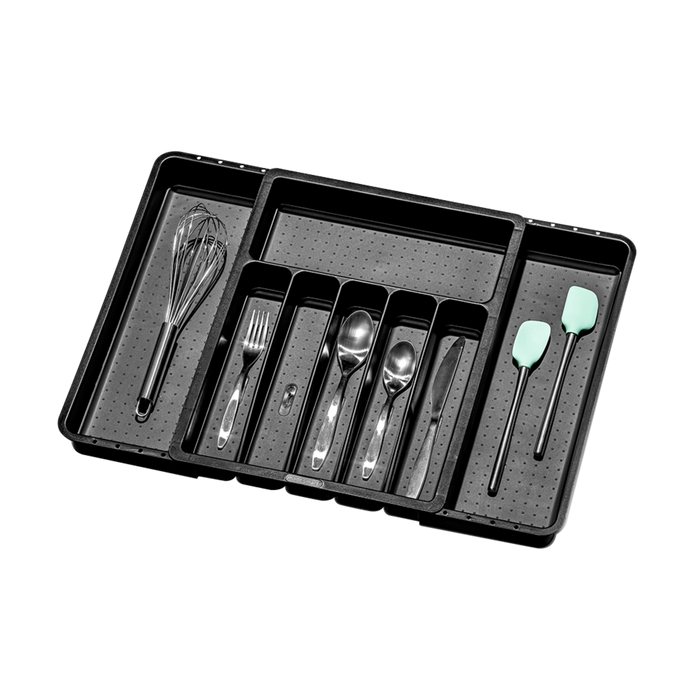 EXPANDABLE CUTLERY TRAY 40.6 X 33.7 X 5.1CM CARBON