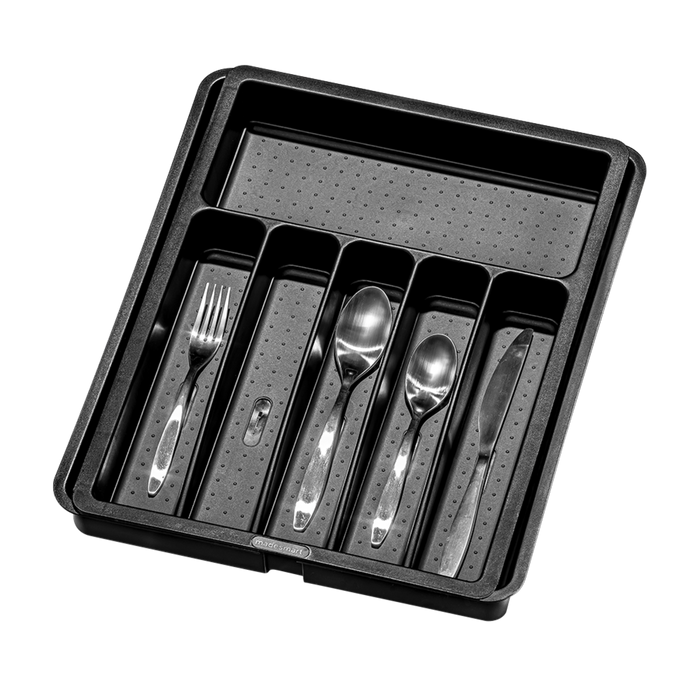 EXPANDABLE CUTLERY TRAY 40.6 X 33.7 X 5.1CM CARBON