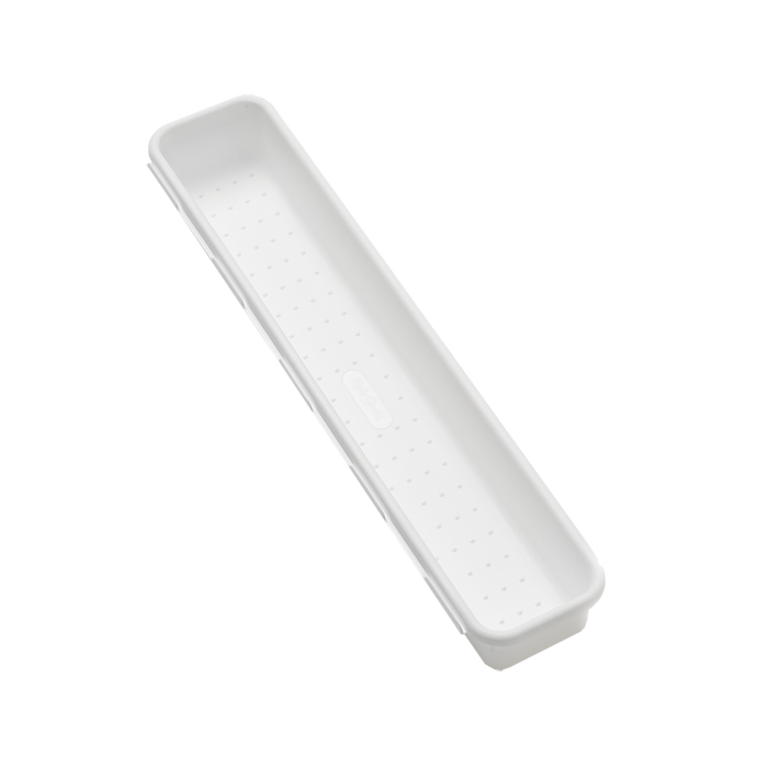 LARGE NARROW INTERLOCKING BIN 39.4 X 8.1 X 4.9CM WHITE