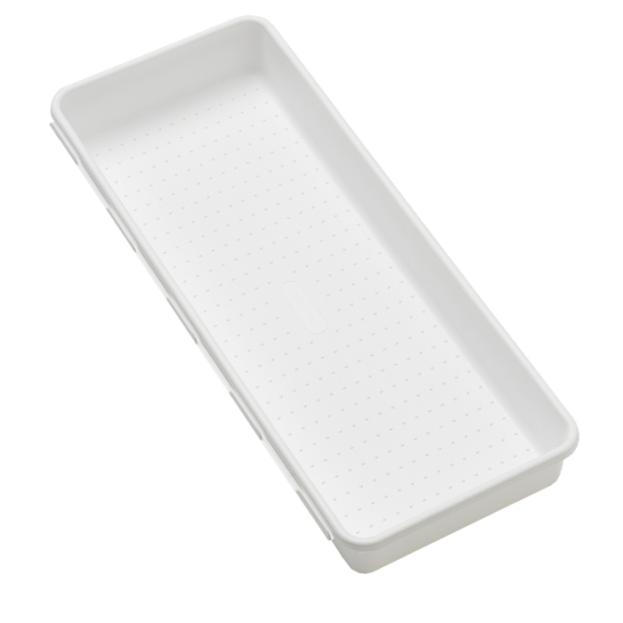 LARGE WIDE INTERLOCKING BIN 39.4 X 15.9 X 4.9CM WHITE