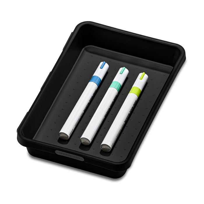 MEDIUM WIDE INTERLOCKING BIN 24.2 X 16.4 X 4.5CM CARBON