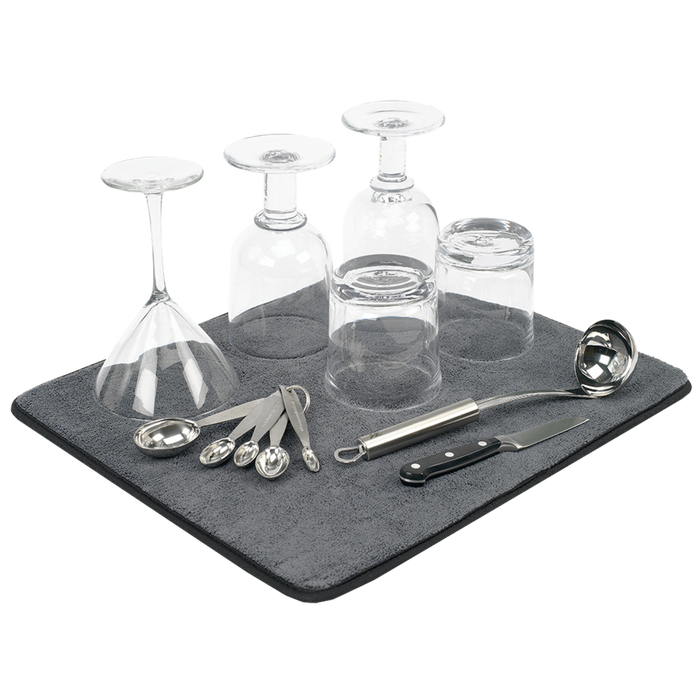 SMALL DRYING MAT 46 X 38CM GREY