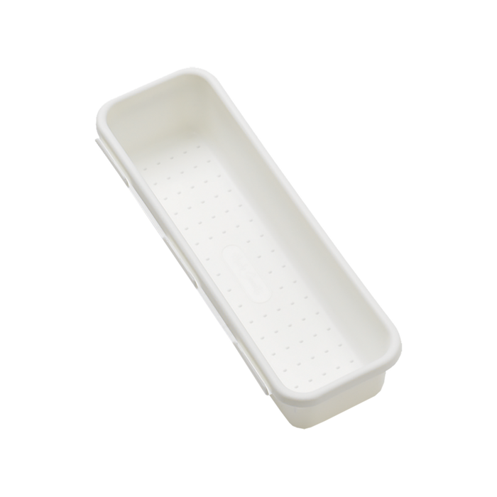 SMALL NARROW INTERLOCKING BIN 23.5 X 8.1 X 4.9CM WHITE