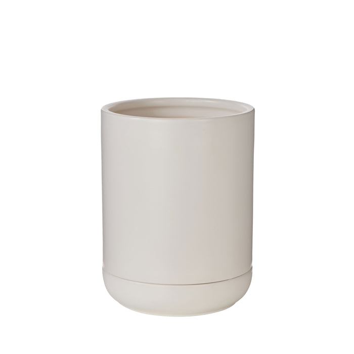 Rogue Luana Pot with Saucer White